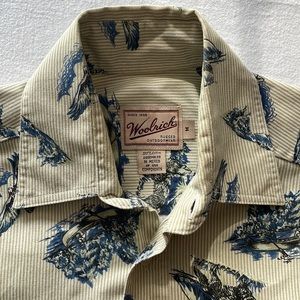 Woolrich Outdoor Scenes Short Sleeve Button Down, M